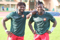 Two Cameroonian Rugby Players Post Game.JPG