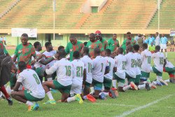 Burkina Faso and Burundi Men's Teams - Greetings at the end of the competition .JPG