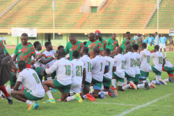 Burkina Faso and Burundi Men's Teams - Greetings at the end of the competition .JPG