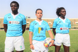 Three Societe Generale Match Officials Posing.JPG